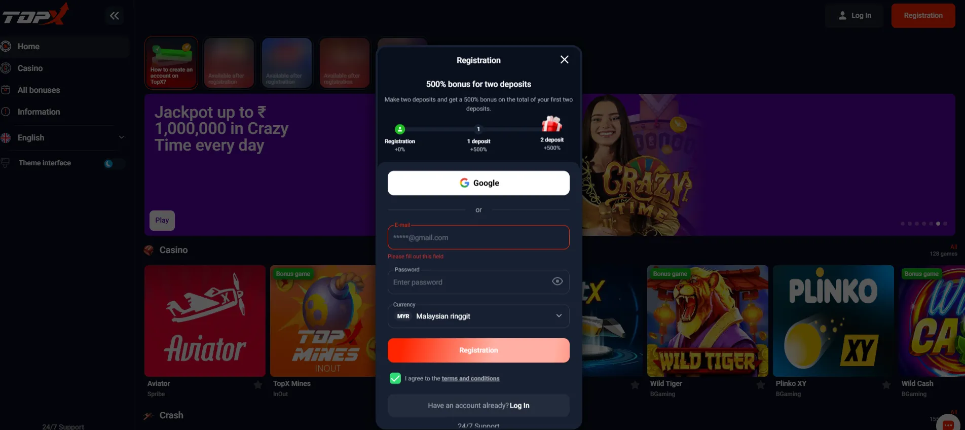 register at TopX Casino register at TopX Casino